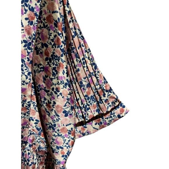 Lulus Express Yourself Blush Pink Floral Print Satin Babydoll Dress Size Large L - Picture 6 of 16